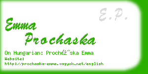 emma prochaska business card